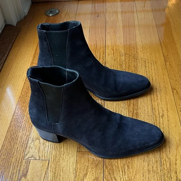 Ann Mashburn Heeled Chelsea Boot Black Suede 41